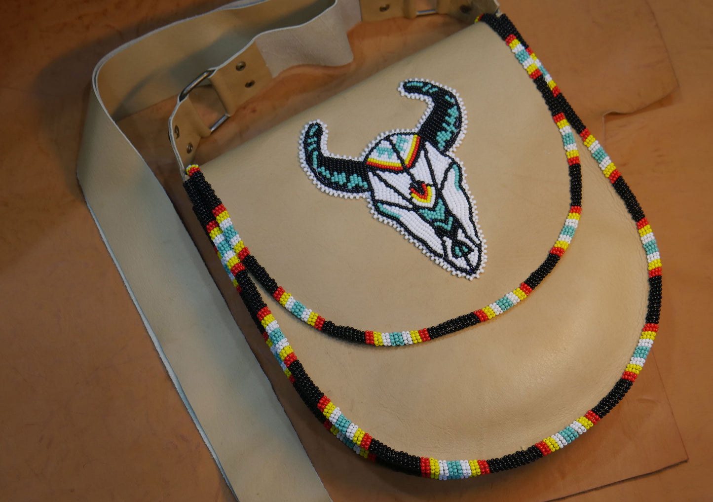 Beaded Genuine leather bags, crossbody bags, Groomsmen Gift