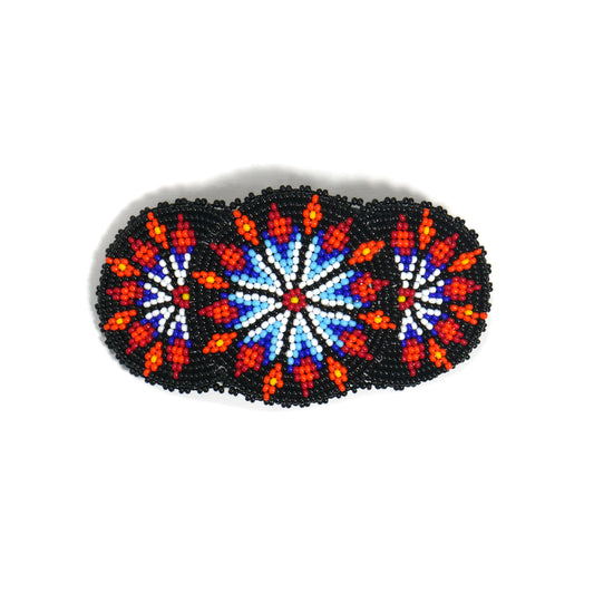 Black Star Beaded Hair Clips Native American Handmade Beaded Hair Baw Beaded Barrette